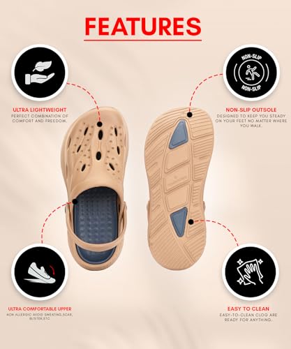 Image of Birde Mens Stylish Fashionable, Lightweight Everyday Comfort Clogs for Men