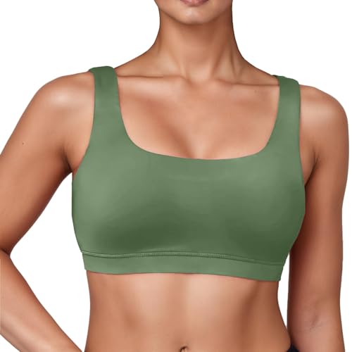 Image of Women's Sexy Bandeau Bikini Top with Removable Shoulder Straps - Push Up Crop Top Swim Bra Swimwear Beachwear Swimsuit Bathing Suit (41-Green, M)