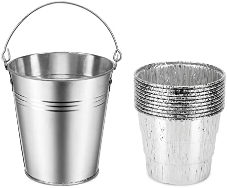 Stanbroil Grill Grease Drip Bucket with 10-Pack Disposable Foil Liners, Wood Pellet Grills Replacement for Traeger, Pit Boss, Camp Chef, Louisiana, Replacement Parts for Traeger HDW152 BAC407z