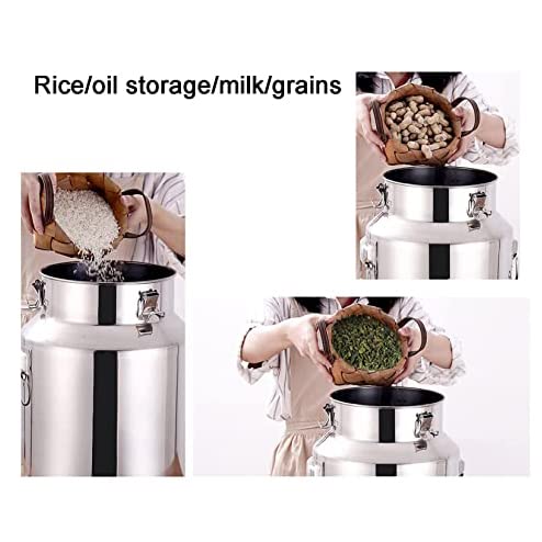 WSAH Bidon de Lait en Acier Inoxydable/Seau de Seau à vin/Stockage de récipients liquides/boîte à thé avec Couvercle scellé en Silicone,100L - Image 4
