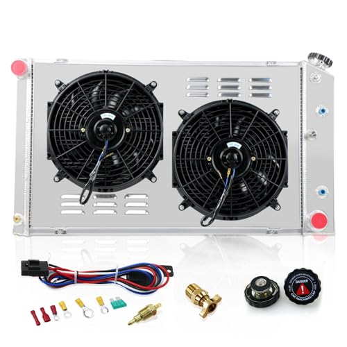 Primecooling 3 Row Aluminum Radiator +Fan (12 Inches Dia.) w/Shroud