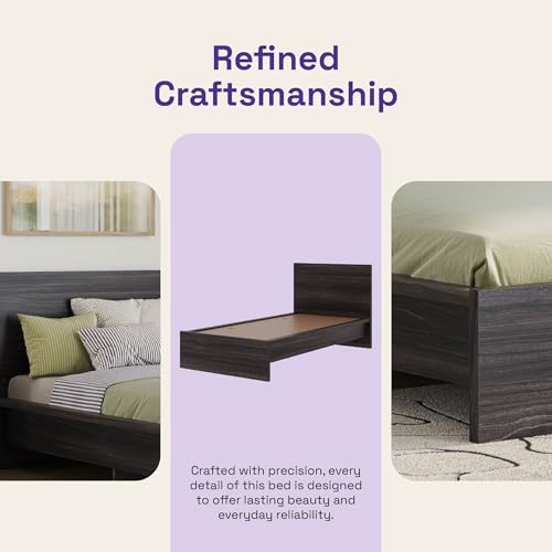 Image of Wakefit Bed | 3 Yr Warranty | Single Bed Size, Non-Storage, Sturdy Construction, Density: 680-750 kg /m, Termite & Borer Resistant, Fits Mattresses Up to 8 inches (Centaur 78 x 36 - Wyoming Maple)