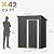 DWVO 5x3ft Metal Outdoor Storage Shed, Waterproof Tool Shed Heavy-Duty Storage Unit with Lockable Door and Vents, Ideal for Bicycles, Tools, Lawnmowers, Backyards, Patios, Lawns - Dark Gray