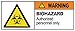 Lot de 4 panneaux d'avertissement « Warning BioHazard » amovibles imperméables et durables en vinyle 225 mm x 106 mm