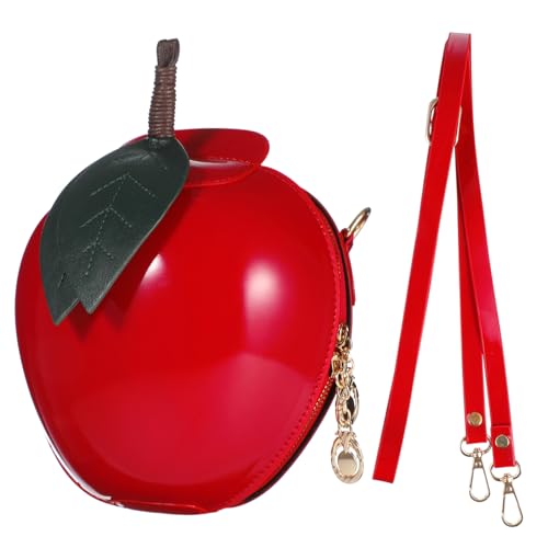 Porte-monnaie forme pomme rouge en PU avec bandoulière Gatuida pour le quotidien