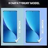 NEWZEROL 3 sztuki ochraniaczy na wyświetlacz, kompatybilne z Xiaomi 12/Xiaomi 12X, [obsługa rozpoznawania odcisków palców] [maksymalne pokrycie] [bez pęcherzyków powietrza] Cyfrowa ochrona