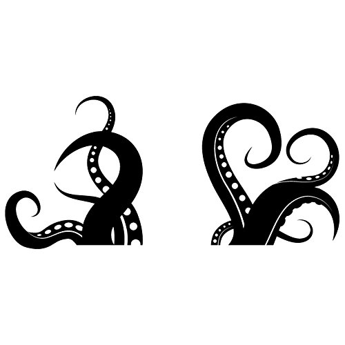 Giant Octopus Wall Decal Sticker - Black, 46in x 100in. Great for Bedroom or Bathroom Decor. - //coolthings.us