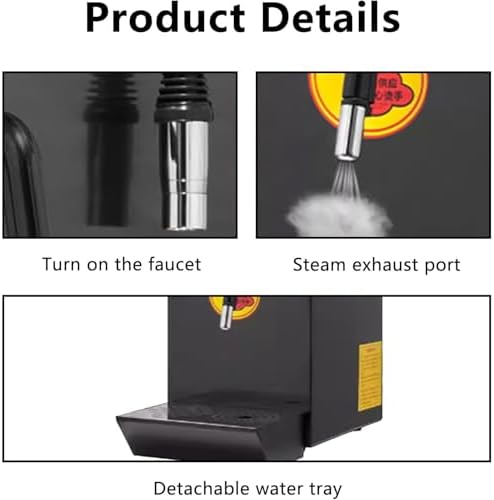 Commercial Steam Milk Frother with LCD Display, Built-in Pump for Perfect Foam, Ideal for Home Baristas & Cafés, Easy to Use, Fast Heating, Professional Quality-B,B,B