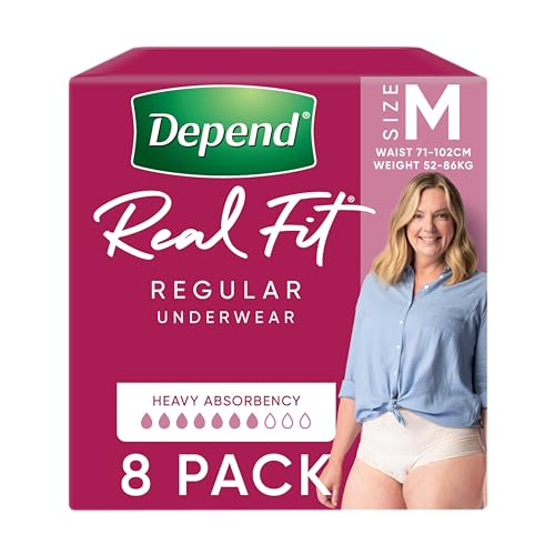 Depend Adult Care Active Fit Underwear for Women M, 8 count