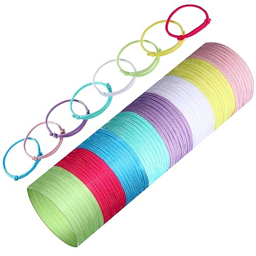 WILLBOND 216 Pcs Friendship Bracelet Bulk Kid Adjustable, Macaron Colors