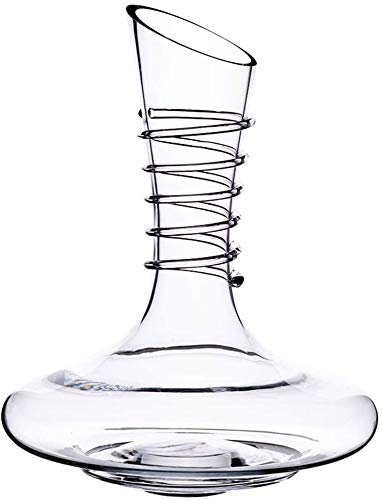 Gaojian Classique Carafe à Vin à Spirale Verre en Cristal sans Plomb Soufflé à La Main, Bouteille de Whisky, Accessoires pour Le Vin, Carafe à Vin Rouge Cover