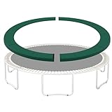 SONGMICS Replacement Trampoline Safety Pad Mat, 15 ft (180 Inches) Spring Cover, Removable, UV-Resistant, Tear-Resistant Edge Protection, Standard Size, Dark Green USTP015C02