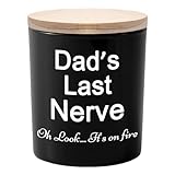 BFJLIFE Dad Gifts from Daughter Son Funny Unique Fathers Day Christmas Birthday Gift for Dad Stocking Stuffers Dads Last Nerve Sandalwood Scented Soy Candles