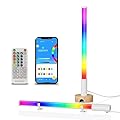 LANAFARA Smart LED Light Bar, RGB Light Bars 2 Pack, Work with Bluetooth APP, RGBICW Gaming Lights with Dynamic Scene and Music Modes for PC, TV, Gaming Room Decoration