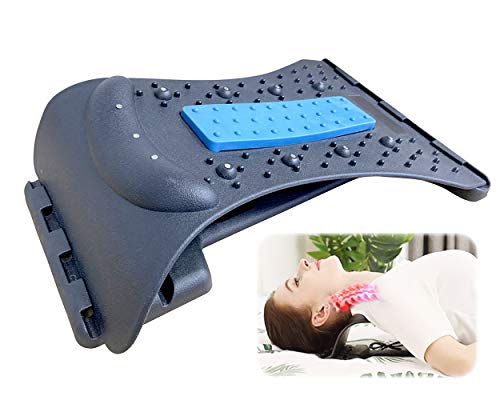 Back Stretcher Device - Magic Lumbar Support Device, Back Cracker Device, Lower and Upper Back Pain Relief -3 Adjustable Settings for Back Pain, Herniated Disc, Sciatica, Scoliosis.(Red)