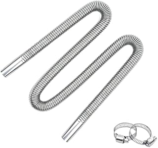 Auptiz Car Air Parking Heater Car Exhaust Hose 115 CM Stainless Steelfor power generator, car heater2 Clamps)