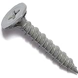 Hard-To-Find Fastener Phillips Self-Piercing Cement Board Screws, Durable Steel Hardware Fasteners for Home Improvement, DIY, Construction, 8 x 1-1/4, Pack of 157