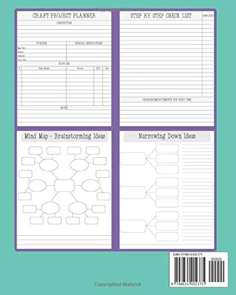 Crafter's Project Planner Crafters Gonna Craft: Mind Maps To Organize Your Ideas, Project Planner & Check List Pages / Perfect For Small Business Use & DIY Crafts & Hobbies: Publishing, Onyx World: crafter-s-project-planner-crafters-gonna-craft-mind-maps-to-organize-your-ideas-project-planner-check-list-pages-perfect-for-small-business-use-diy-crafts-hobbies-publishing-onyx-world