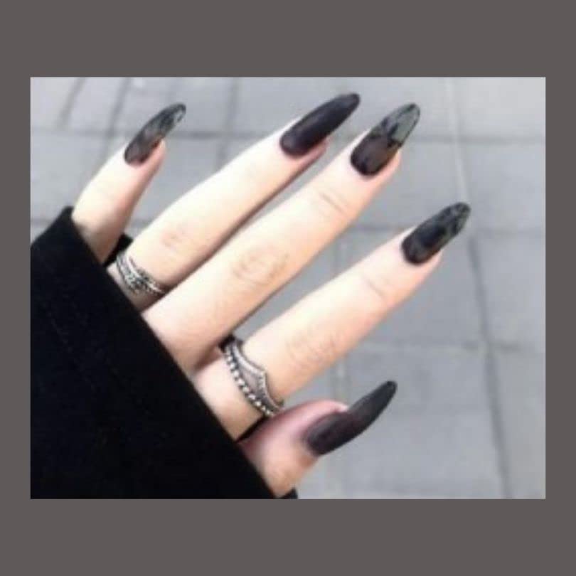Makemynails Knockout Nails:- Set of 24 Reusable Nail Kit Gel Finished Press On Nails Dailywear Designer Nails Wedding Nails Long Lasting Nails Luxury Gel Nails (Knockout Nails)
