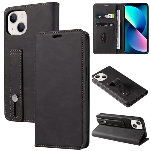 GoodcAcy Cover per Oppo A3S/A5, Antiurto Custodia cintura in PU Pelle con Slot per Porta Carte, Magnetico Protettiva Cover per Oppo A3S/A5, Nero