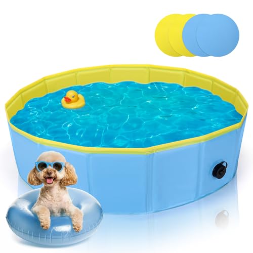 Nobleza Dog Paddling Pool, Foldable Portable Pet Pool 80x20cm