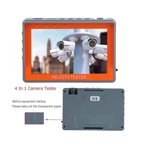 Probador de CCTV portátil con LCD de 5 pulgadas para solucionar fallas en sistemas AHD y CVI 4