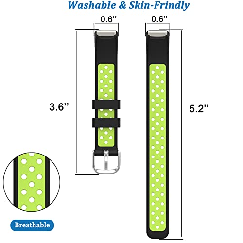 Bracelet de rechange Fitbit Luxe silicone étanche noir et rouge doux - 5