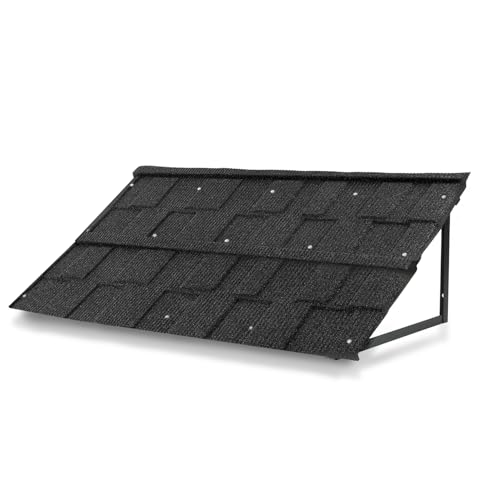 bimiti fixed metal awning with tile design