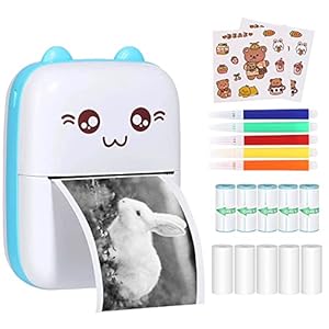 PNGOS Mini-printer voor smartphone, mobiele telefoon, fotoprinter, sticker, printer, bluetooth, thermische printer…