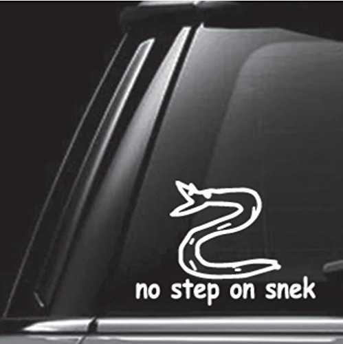 egeek amz No Step On Snek Car Window Decal Vinyl Decal Sticker for Car Truck Vehicle Window