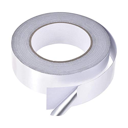 Image of uxcell Aluminum Foil Tape, 35mmx50m Self-adhesive Waterproof High Temperature Sealing Tapes for HVAC Duct Pipe Insulation