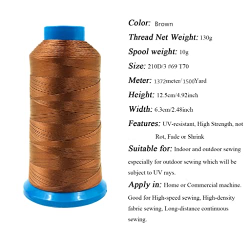 Hilo de Nylon Bonded para Costura 1500 yardas #69 T70 miniatura 6