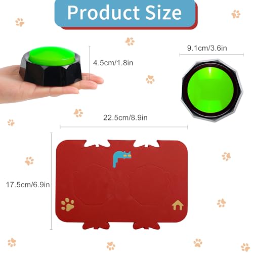 Colorful Dog Training Buttons with Mats and Stickers