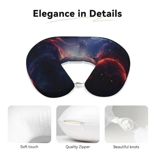 Almohada de viaje de espuma viscoelástica negra miniatura 4
