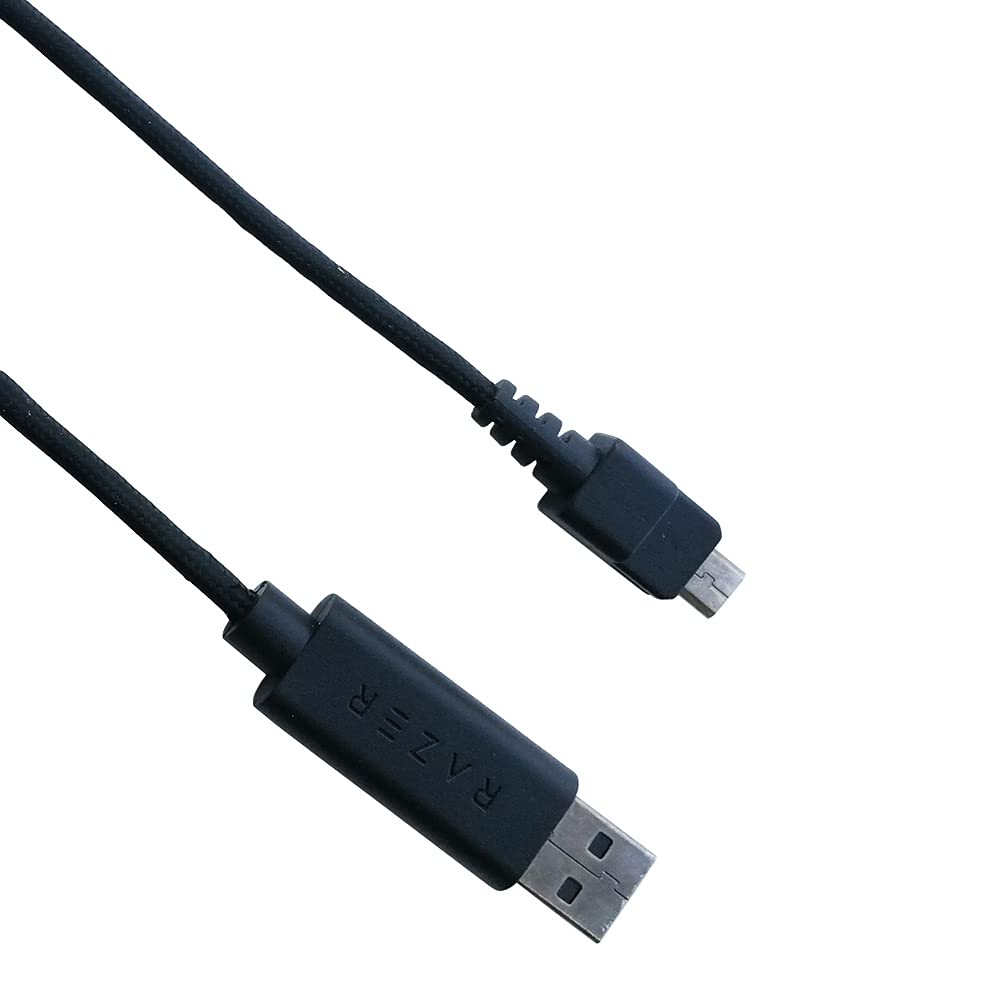 HUIYUN Câble USB compatible avec Razer Wolverine Ultimate & Razer RAIJU Manette de jeu ergonomique PS4 (Raiju PS4), noir