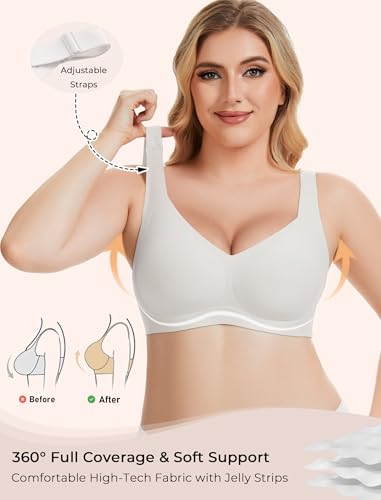 Image of Gailife Womens Jelly Comfortable Bras for Women No Underwire Supportive Bra