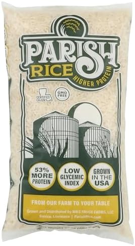 Parish White Rice – High-Protein Low Glycemic Index White Rice, 2lb Bag