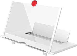 Amplificador de Pantalla de teléfono móvil de Alta definición de 12 Pulgadas con Soporte de Escritorio Plegable para teléfono, Amplificador de teléfono para películas y Juegos.