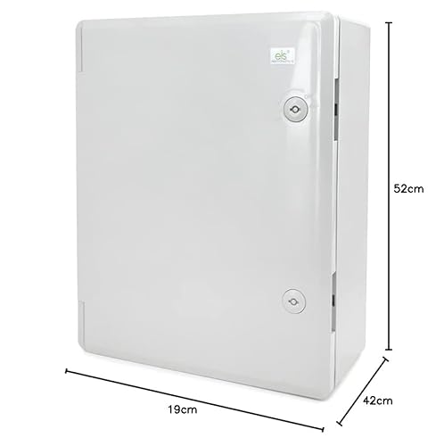 ELS Elektrotechnika Industrial Cabinet IP65 Galvanised Mounting Plate Locking Door with All-Round Seal Wall Housing Empty Housing ABS Plastic Empty Cabinet 420 x 520 x 190 - Image 9