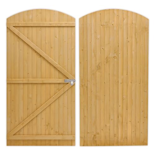 DKIEI Wooden Garden Gate, 105x180 cm Wooden Gate for Garden