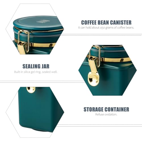 Lata hermética para café BESPORTBLE 1.1L azul miniatura 3
