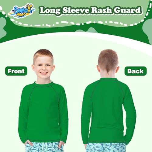 Image of Boys' Rash Guard Long Sleeve UPF 50 Sun Shirts for Toddler Kids Youth Water Swimming Rashguard