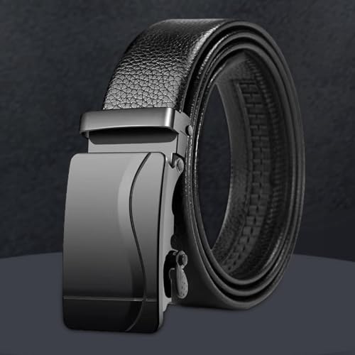 Men's Belt,Ratchet Belt Dress with PU Leather,Slide Belt with Easier Adjustable Automatic Buckle4