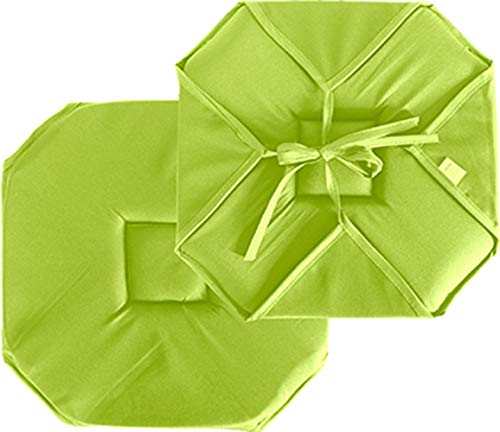 Enjoy Home Galette à Rabats Polyester CHABY 40 x 40 cm Coloris Vert ANIS