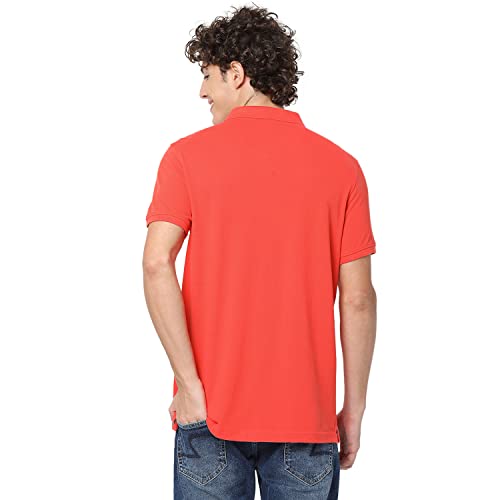 Image of Spykar Men's Cotton Solid Slim Fit T-Shirt