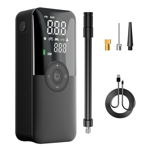 Mini gonfleur de pneus portable électrique et rechargeable pour voiture