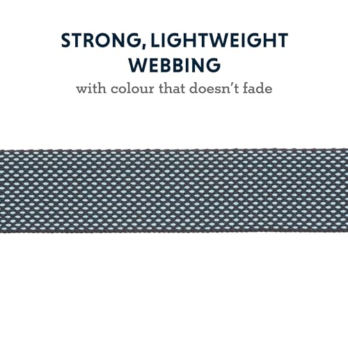 RUFFWEAR Hundehalsband Hi & Light, ultrastark und leicht, Starkes Tubelok-Gewebe, Aluminium-Leinenbefestigungsring und Schnalle, stilvolles Halsband, Basalt Grey, 28-36cm
