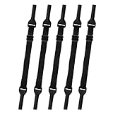 SSHUIKKAI 5 Stück Brillenband Sport, Brillenband Kinder, Brille Sportband, Sportbrillenband, Einstellbare Brillenbänder, Für Männer Frauen Kinder(Schwarz)