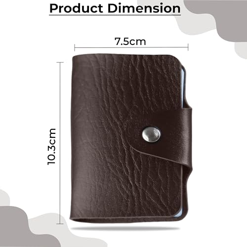 Image of Kraptick Pocket Cards Holder - Compact Lightweight Wallet for Credit and Debit Cards, Multi-Functional Card Organizer, Durable Card Carrier with 16 Slots for Easy Access & Storage (Brown) (Pack of 4)