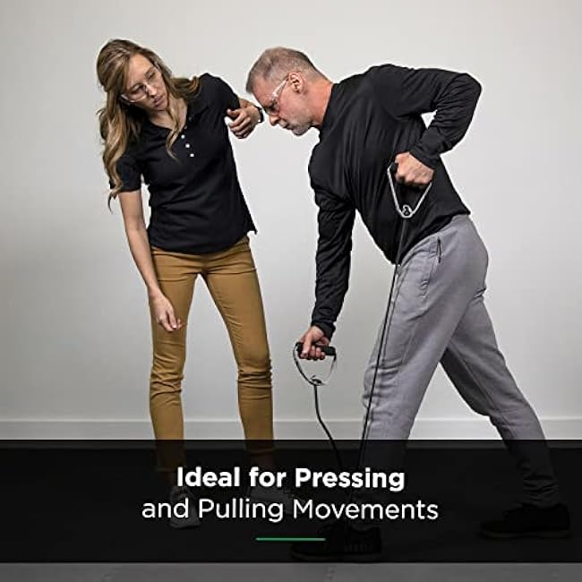 THERABAND Resistance Tubes, Professional Latex Elastic Tubing with Soft Handles For Physical Therapy, Lower Pilates, At-Home Workouts, and Rehab, 50 Inch, Black, Special Heavy, Advanced Level 1